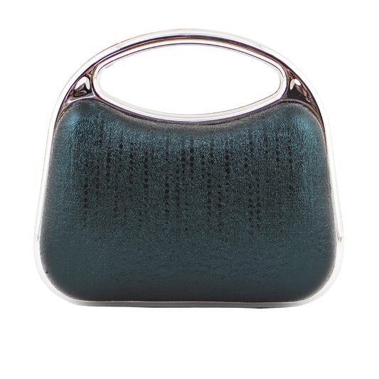 Elegant Black Metallic Clutch Bag for Women