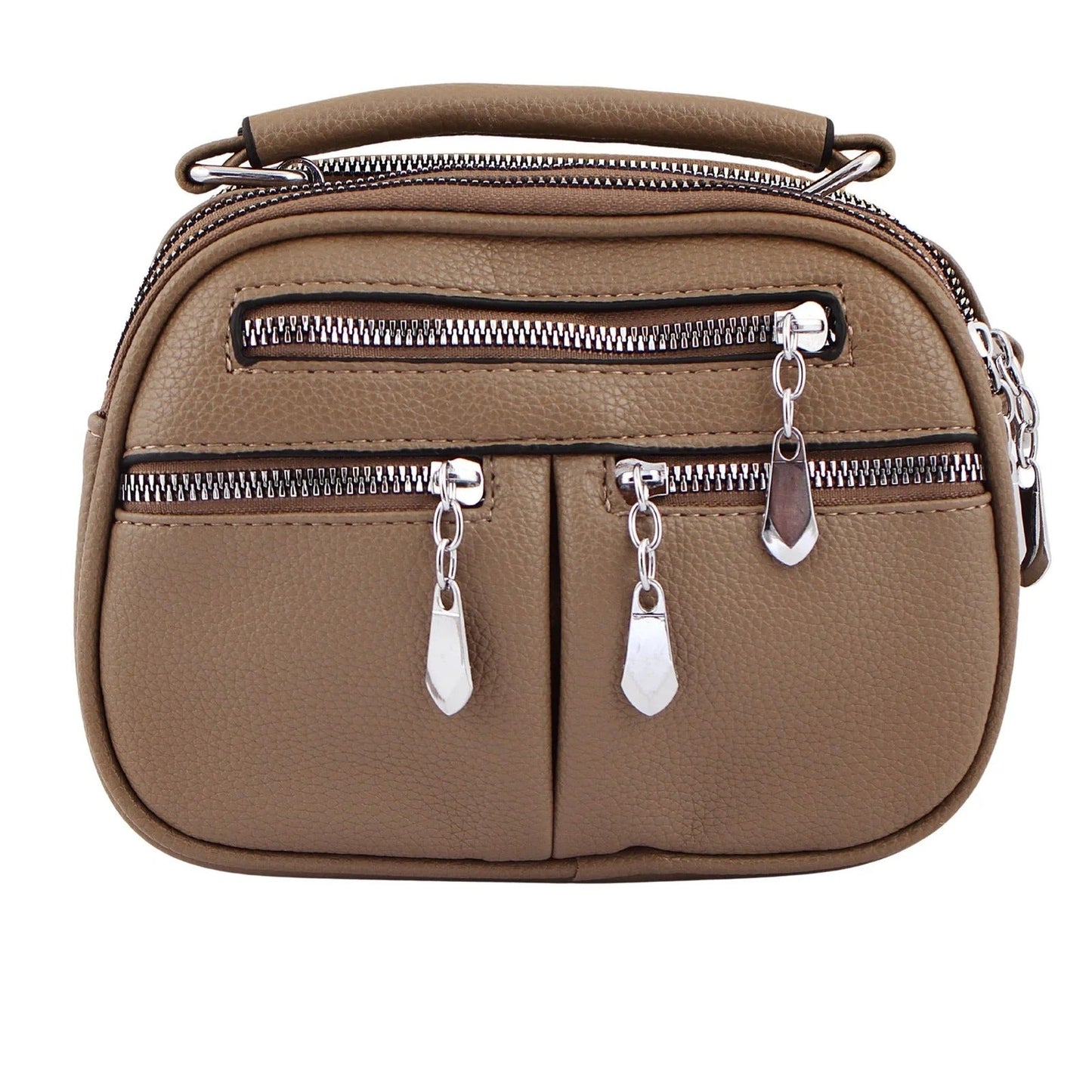 Elegant Brown Faux Leather Handbag for Women