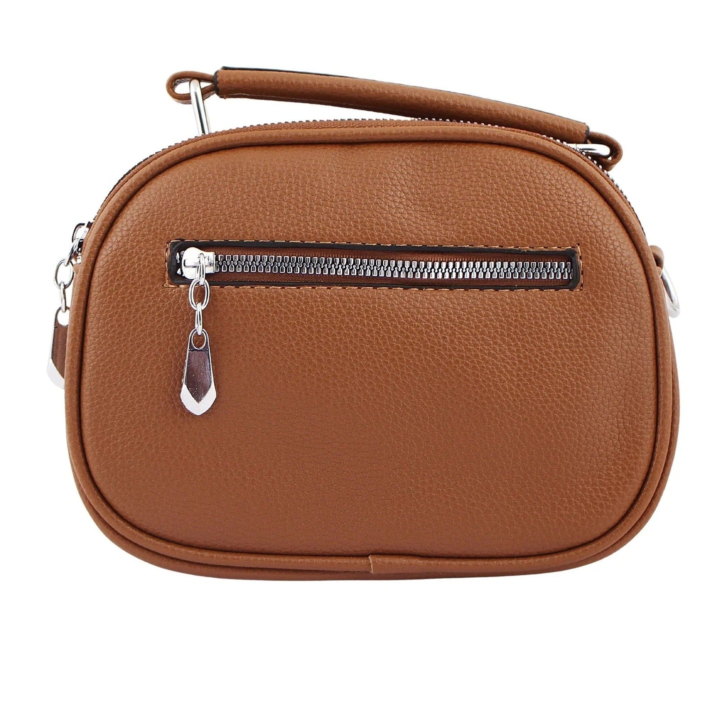 Elegant Tan Brown Faux Leather Handbag for Women