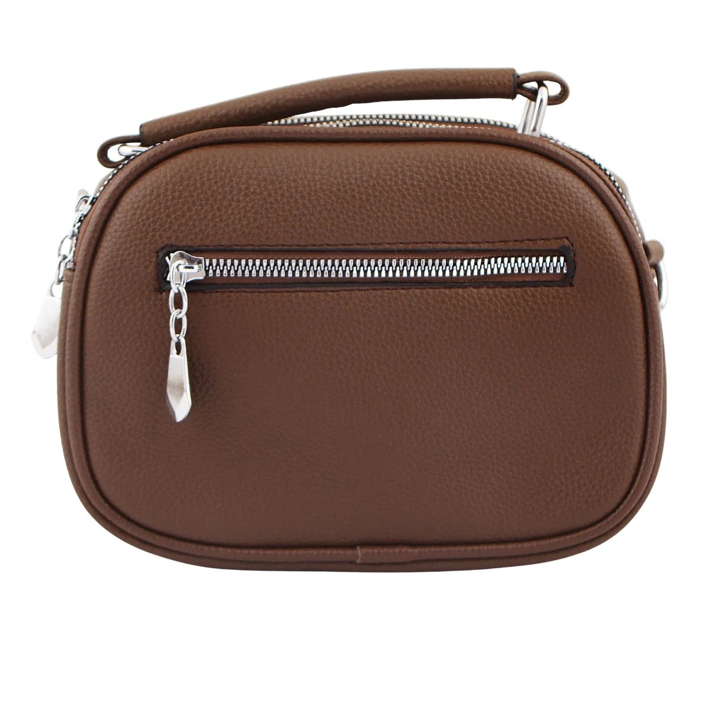 Dark Brown Faux Leather Handbag for Women