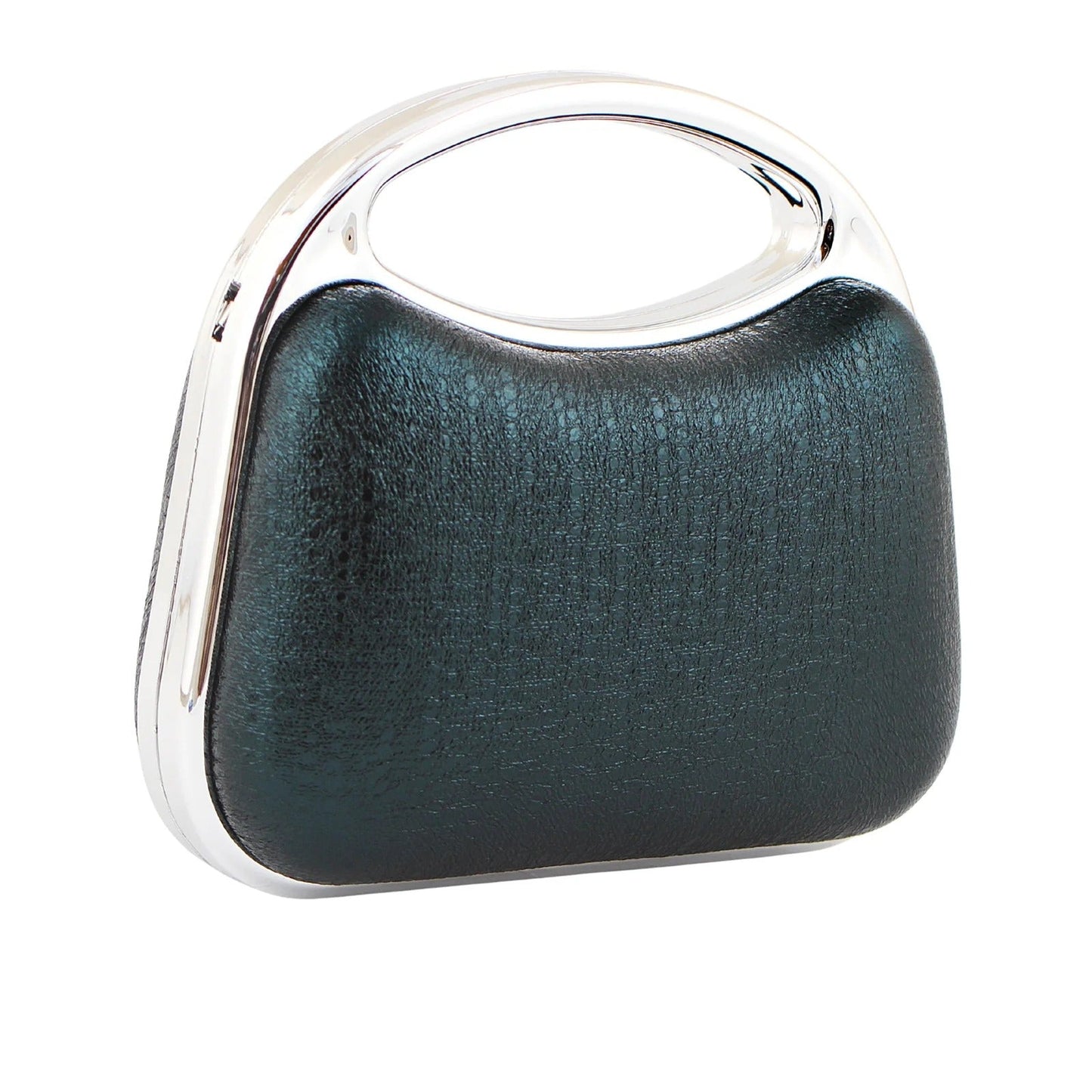 Elegant Black Metallic Clutch Bag for Women